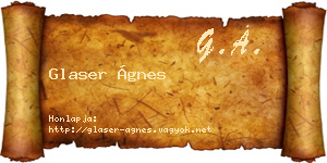 Glaser Ágnes névjegykártya