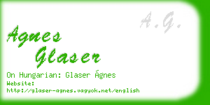 agnes glaser business card
